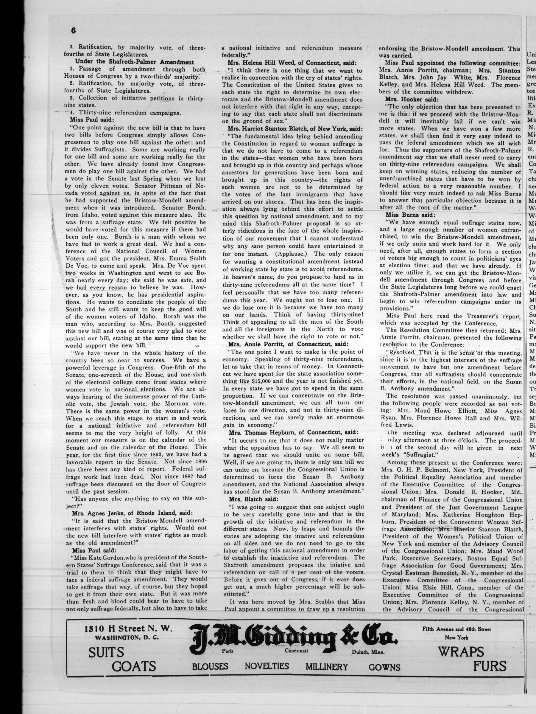 Page 6 of The Suffragist, vol. 2, no. 36, September 5, 1914, p. 6