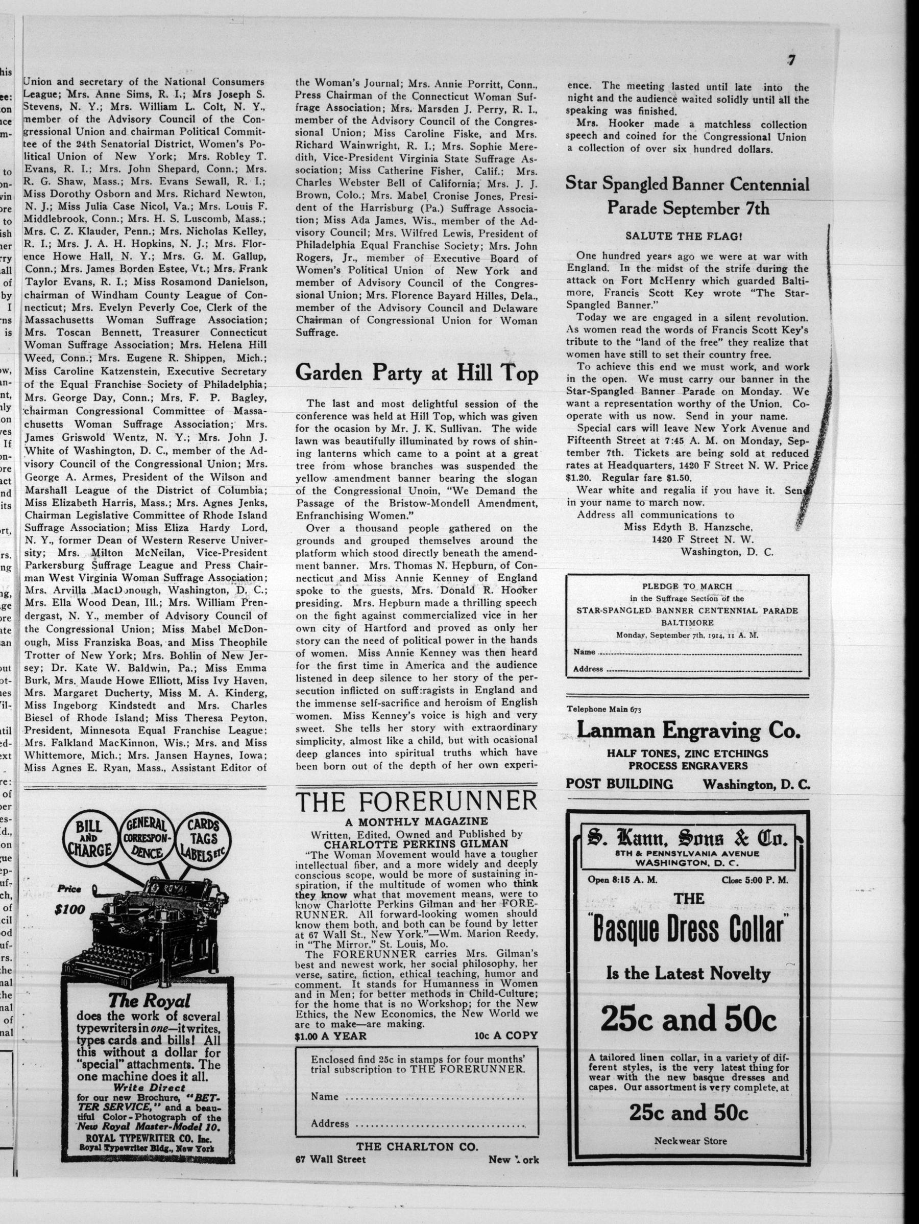 Page 7 of The Suffragist, vol. 2, no. 36, September 5, 1914, p. 7