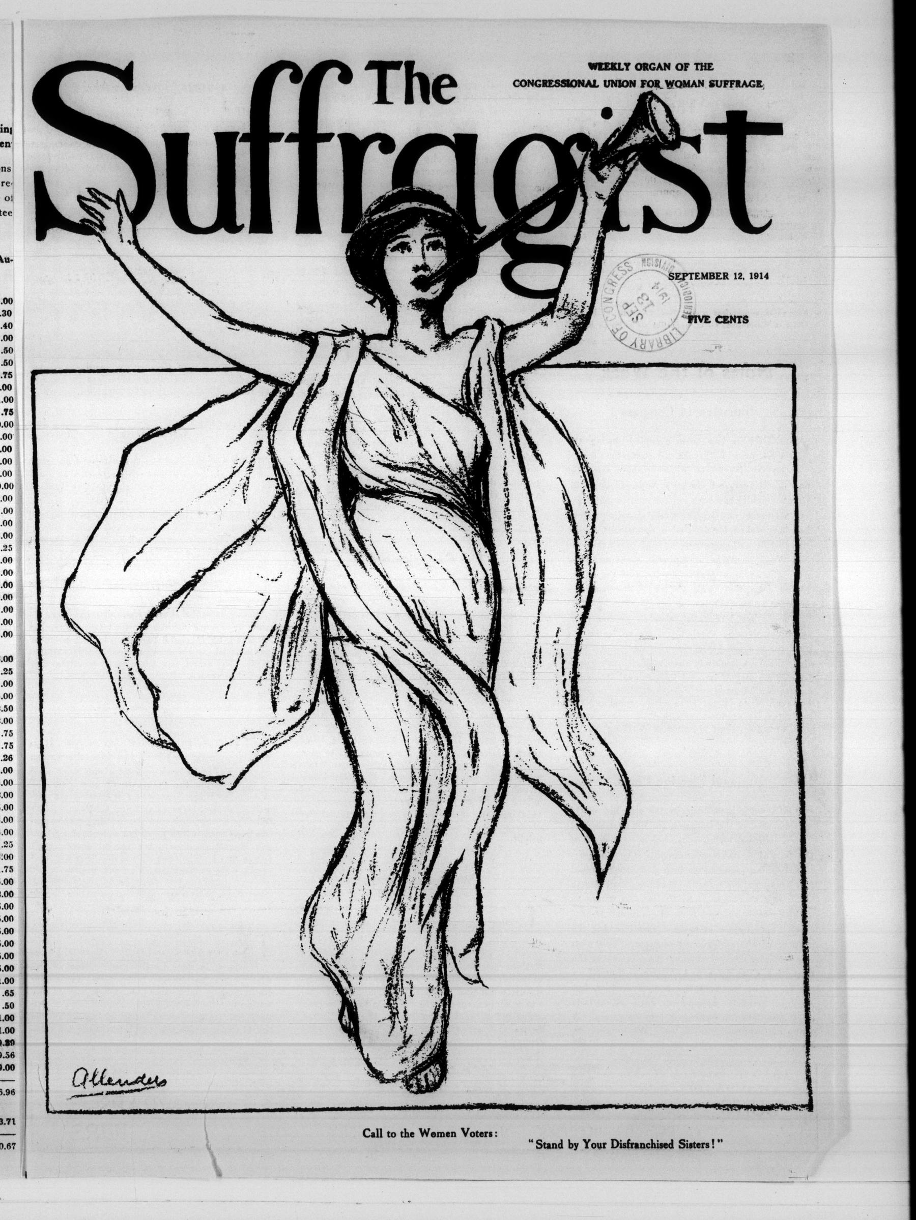 Page 1 of The Suffragist, vol. 2, no. 37, September 12, 1914, p. 1