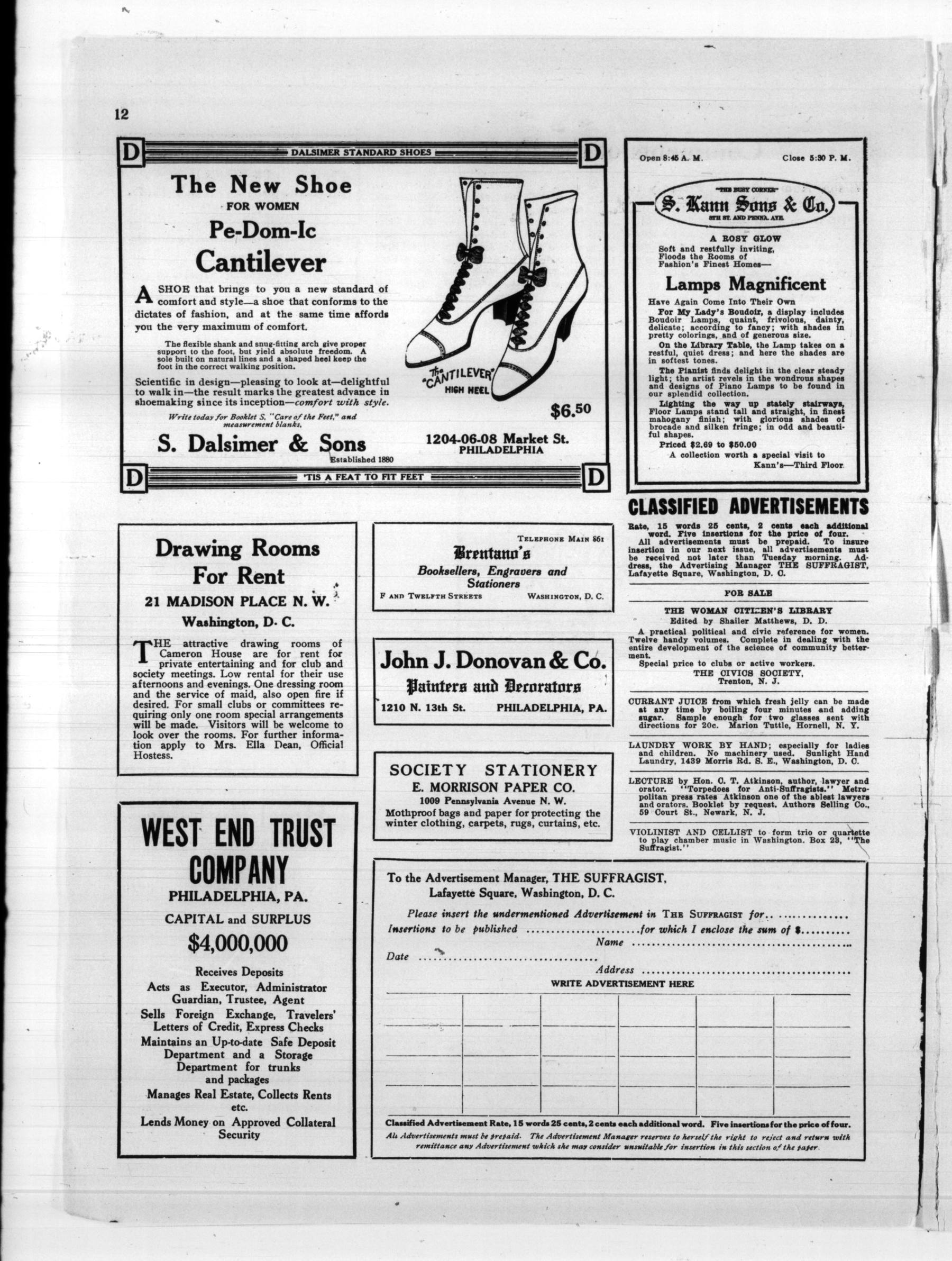 Page 12 of The Suffragist, vol. 5, no. 54, January 10, 1917, p. 12