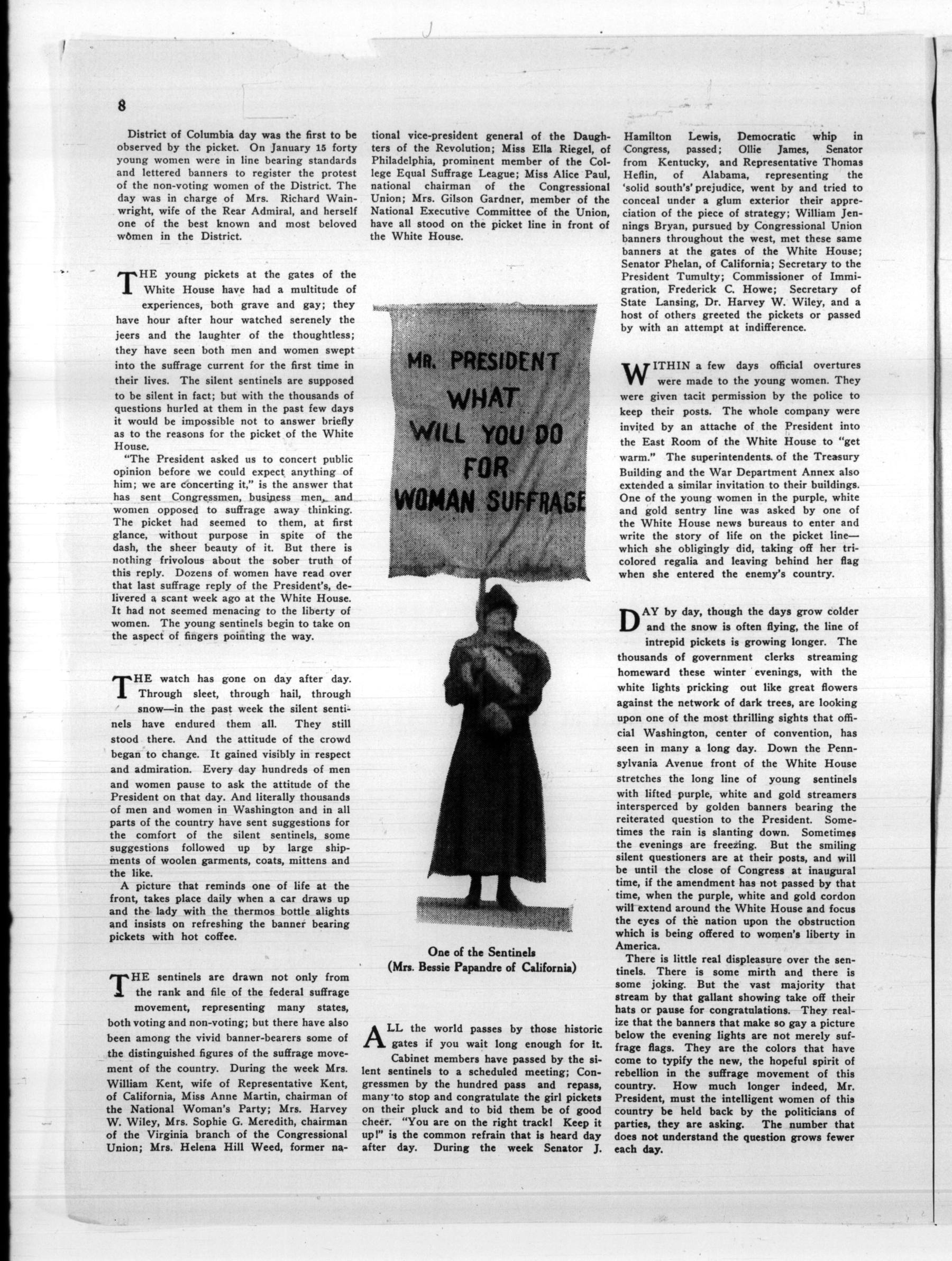 Page 8 of The Suffragist, vol. 5, no. 55, January 17, 1917, p. 8