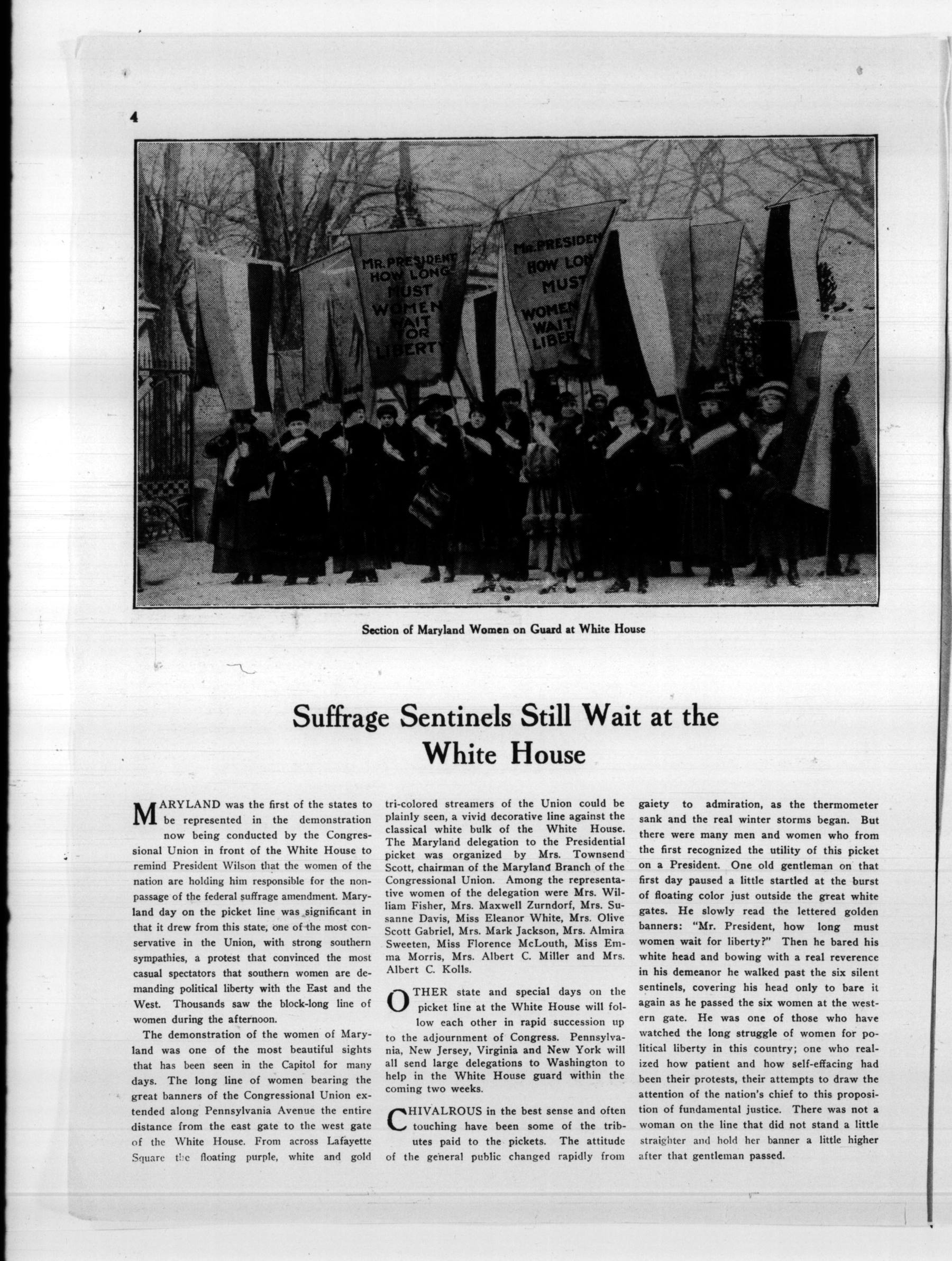 Page 4 of The Suffragist, vol. 5, no. 56, January 24, 1917, p. 4