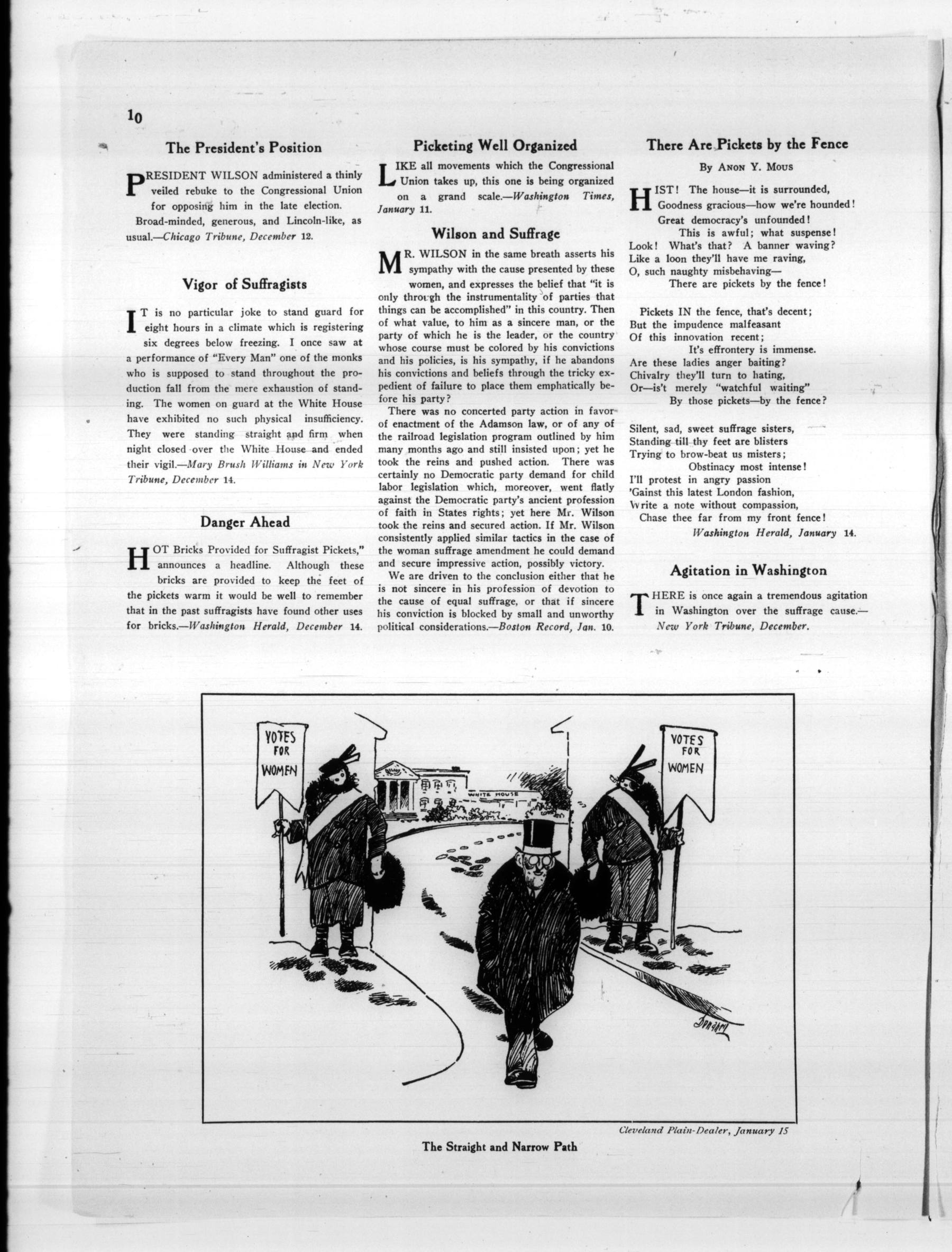 Page 10 of The Suffragist, vol. 5, no. 56, January 24, 1917, p. 10