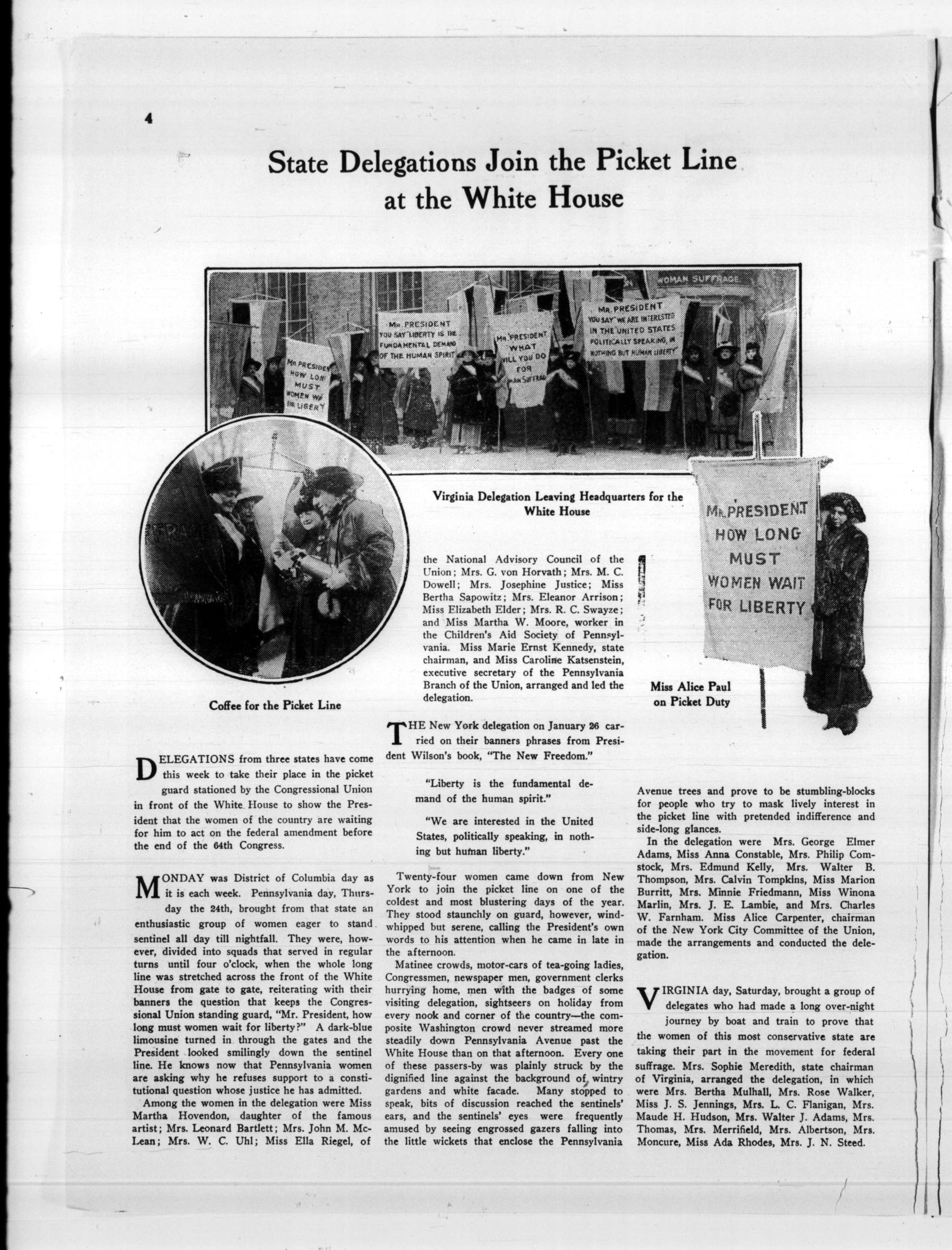 Page 4 of The Suffragist, vol. 5, no. 56, January 31, 1917, p. 4