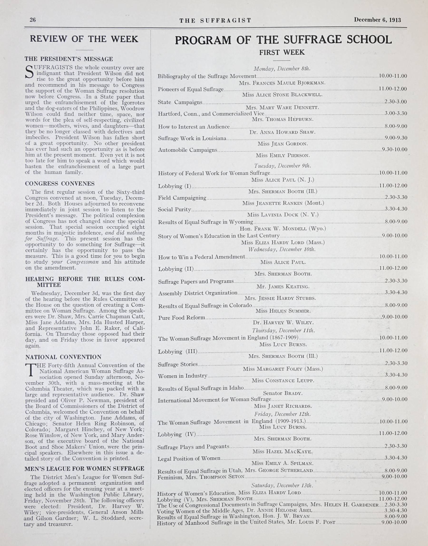 Page 2 of The Suffragist, vol. 1, no. 4, undated, p. 26