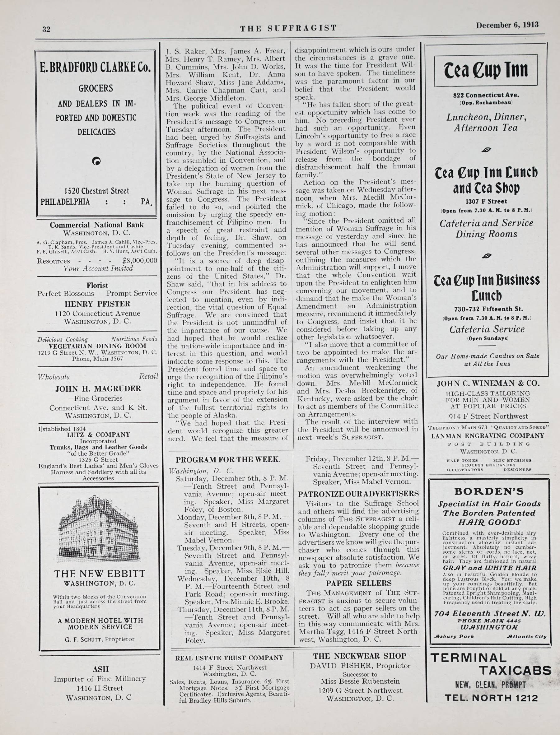 Page 8 of The Suffragist, vol. 1, no. 4, undated, p. 32